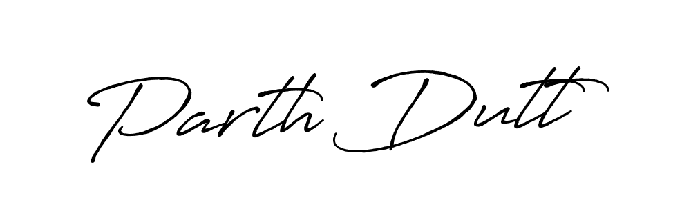 Similarly Antro_Vectra_Bolder is the best handwritten signature design. Signature creator online .You can use it as an online autograph creator for name Parth Dutt. Parth Dutt signature style 7 images and pictures png