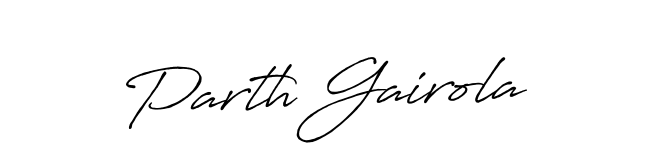 Also You can easily find your signature by using the search form. We will create Parth Gairola name handwritten signature images for you free of cost using Antro_Vectra_Bolder sign style. Parth Gairola signature style 7 images and pictures png