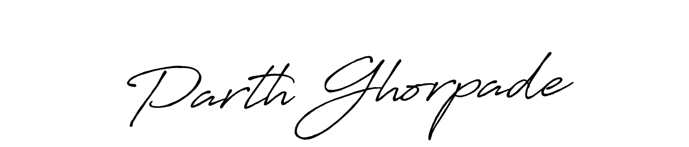 How to make Parth Ghorpade signature? Antro_Vectra_Bolder is a professional autograph style. Create handwritten signature for Parth Ghorpade name. Parth Ghorpade signature style 7 images and pictures png