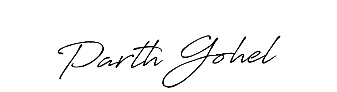 Design your own signature with our free online signature maker. With this signature software, you can create a handwritten (Antro_Vectra_Bolder) signature for name Parth Gohel. Parth Gohel signature style 7 images and pictures png