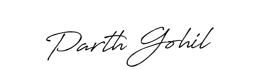 Also we have Parth Gohil name is the best signature style. Create professional handwritten signature collection using Antro_Vectra_Bolder autograph style. Parth Gohil signature style 7 images and pictures png