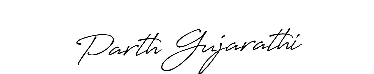 How to make Parth Gujarathi signature? Antro_Vectra_Bolder is a professional autograph style. Create handwritten signature for Parth Gujarathi name. Parth Gujarathi signature style 7 images and pictures png