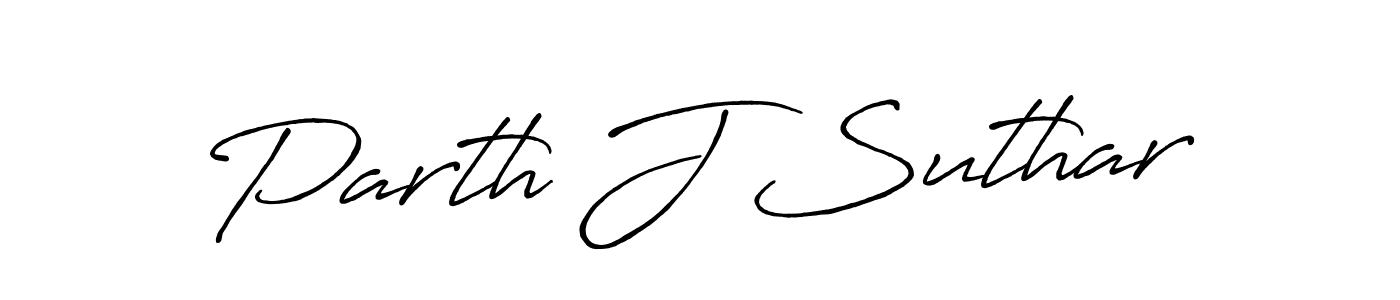 Make a beautiful signature design for name Parth J Suthar. Use this online signature maker to create a handwritten signature for free. Parth J Suthar signature style 7 images and pictures png