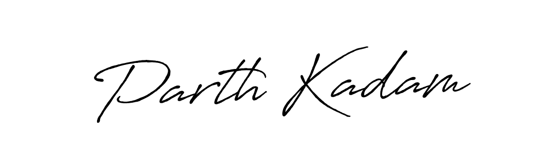 Also we have Parth Kadam name is the best signature style. Create professional handwritten signature collection using Antro_Vectra_Bolder autograph style. Parth Kadam signature style 7 images and pictures png