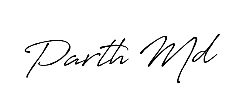 Also we have Parth Md name is the best signature style. Create professional handwritten signature collection using Antro_Vectra_Bolder autograph style. Parth Md signature style 7 images and pictures png