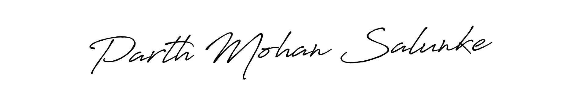 How to make Parth Mohan Salunke signature? Antro_Vectra_Bolder is a professional autograph style. Create handwritten signature for Parth Mohan Salunke name. Parth Mohan Salunke signature style 7 images and pictures png