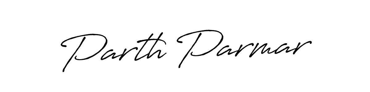 Make a beautiful signature design for name Parth Parmar. With this signature (Antro_Vectra_Bolder) style, you can create a handwritten signature for free. Parth Parmar signature style 7 images and pictures png