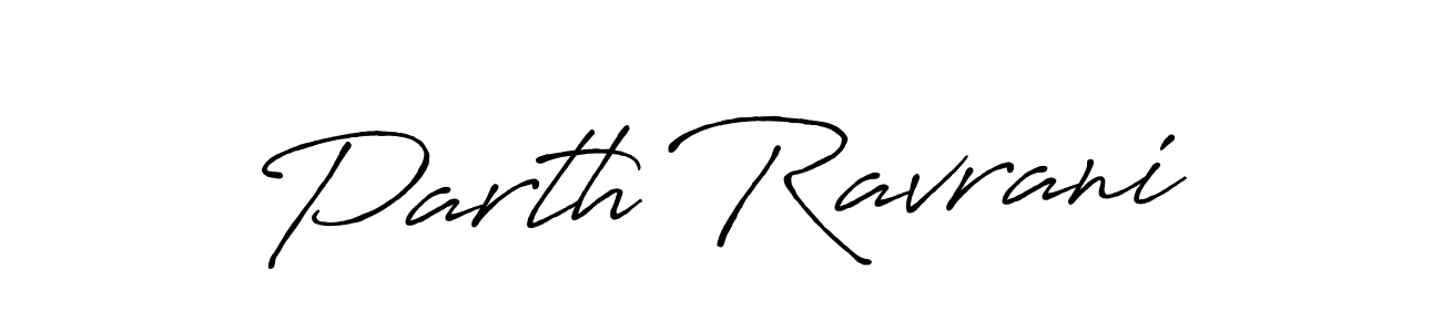 Parth Ravrani stylish signature style. Best Handwritten Sign (Antro_Vectra_Bolder) for my name. Handwritten Signature Collection Ideas for my name Parth Ravrani. Parth Ravrani signature style 7 images and pictures png