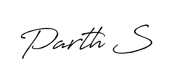 It looks lik you need a new signature style for name Parth S. Design unique handwritten (Antro_Vectra_Bolder) signature with our free signature maker in just a few clicks. Parth S signature style 7 images and pictures png