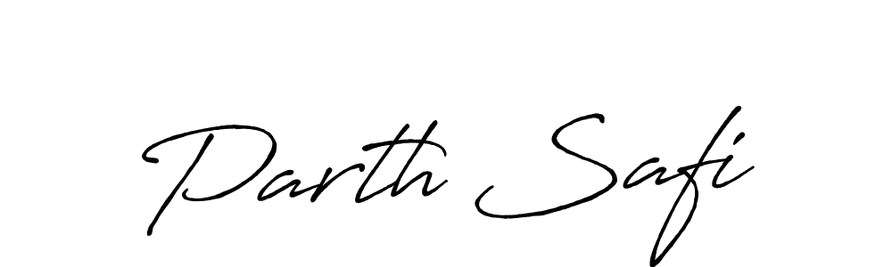 How to make Parth Safi name signature. Use Antro_Vectra_Bolder style for creating short signs online. This is the latest handwritten sign. Parth Safi signature style 7 images and pictures png