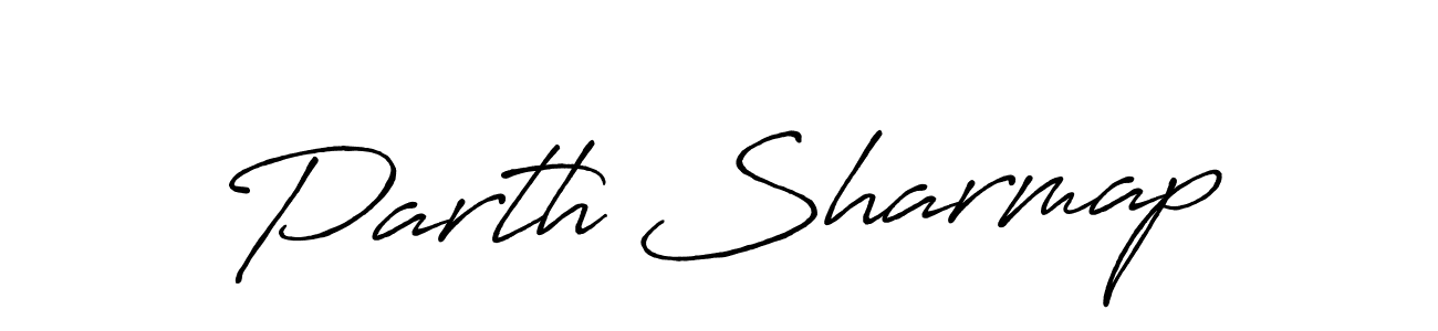 Create a beautiful signature design for name Parth Sharmap. With this signature (Antro_Vectra_Bolder) fonts, you can make a handwritten signature for free. Parth Sharmap signature style 7 images and pictures png