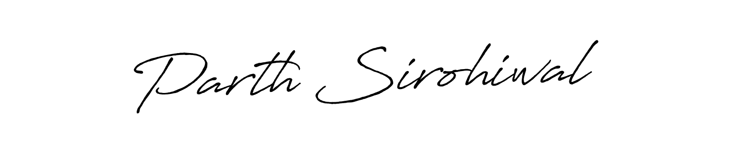 The best way (Antro_Vectra_Bolder) to make a short signature is to pick only two or three words in your name. The name Parth Sirohiwal include a total of six letters. For converting this name. Parth Sirohiwal signature style 7 images and pictures png