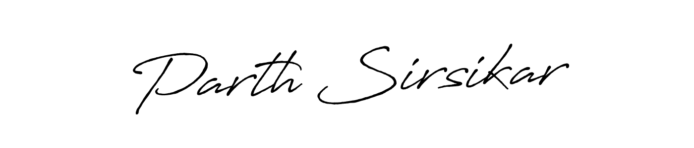Parth Sirsikar stylish signature style. Best Handwritten Sign (Antro_Vectra_Bolder) for my name. Handwritten Signature Collection Ideas for my name Parth Sirsikar. Parth Sirsikar signature style 7 images and pictures png
