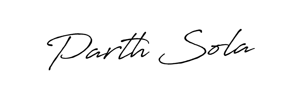 Parth Sola stylish signature style. Best Handwritten Sign (Antro_Vectra_Bolder) for my name. Handwritten Signature Collection Ideas for my name Parth Sola. Parth Sola signature style 7 images and pictures png