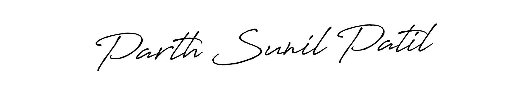 Make a beautiful signature design for name Parth Sunil Patil. With this signature (Antro_Vectra_Bolder) style, you can create a handwritten signature for free. Parth Sunil Patil signature style 7 images and pictures png