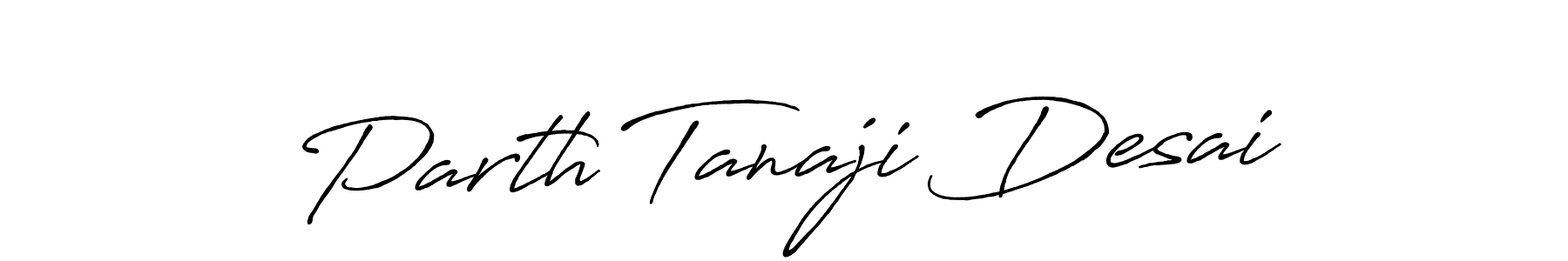 This is the best signature style for the Parth Tanaji Desai name. Also you like these signature font (Antro_Vectra_Bolder). Mix name signature. Parth Tanaji Desai signature style 7 images and pictures png