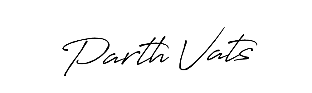 Also we have Parth Vats name is the best signature style. Create professional handwritten signature collection using Antro_Vectra_Bolder autograph style. Parth Vats signature style 7 images and pictures png