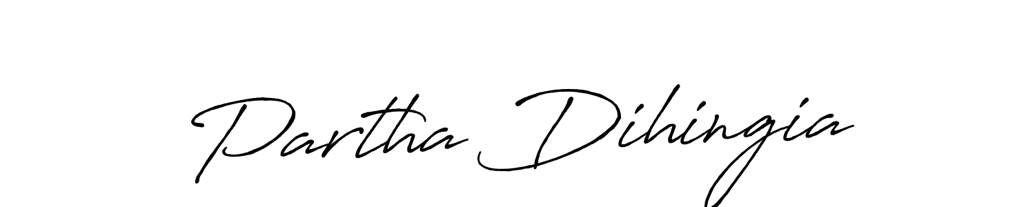 Design your own signature with our free online signature maker. With this signature software, you can create a handwritten (Antro_Vectra_Bolder) signature for name Partha Dihingia. Partha Dihingia signature style 7 images and pictures png