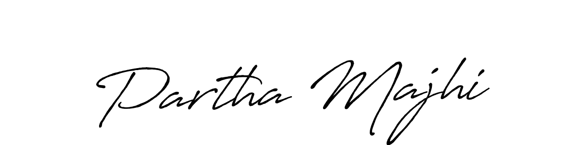 Make a beautiful signature design for name Partha Majhi. With this signature (Antro_Vectra_Bolder) style, you can create a handwritten signature for free. Partha Majhi signature style 7 images and pictures png