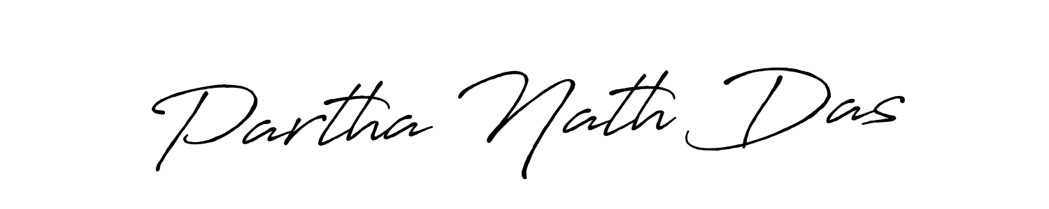 How to make Partha Nath Das name signature. Use Antro_Vectra_Bolder style for creating short signs online. This is the latest handwritten sign. Partha Nath Das signature style 7 images and pictures png