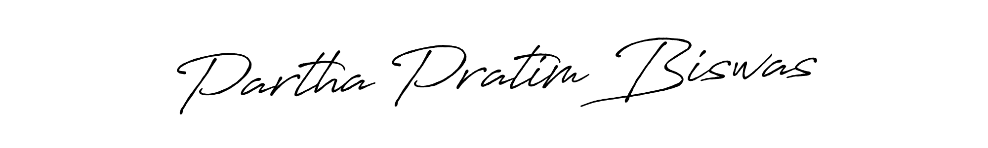 Create a beautiful signature design for name Partha Pratim Biswas. With this signature (Antro_Vectra_Bolder) fonts, you can make a handwritten signature for free. Partha Pratim Biswas signature style 7 images and pictures png