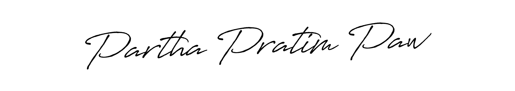 Make a beautiful signature design for name Partha Pratim Paw. With this signature (Antro_Vectra_Bolder) style, you can create a handwritten signature for free. Partha Pratim Paw signature style 7 images and pictures png