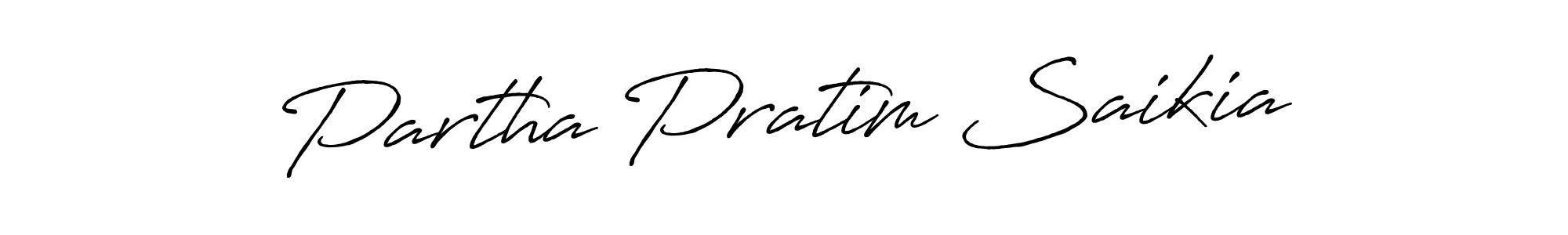 Create a beautiful signature design for name Partha Pratim Saikia. With this signature (Antro_Vectra_Bolder) fonts, you can make a handwritten signature for free. Partha Pratim Saikia signature style 7 images and pictures png