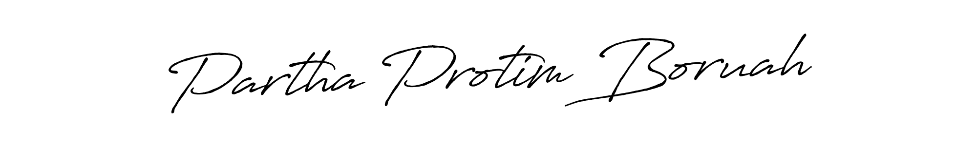 Make a beautiful signature design for name Partha Protim Boruah. With this signature (Antro_Vectra_Bolder) style, you can create a handwritten signature for free. Partha Protim Boruah signature style 7 images and pictures png