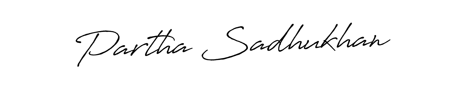 Make a beautiful signature design for name Partha Sadhukhan. With this signature (Antro_Vectra_Bolder) style, you can create a handwritten signature for free. Partha Sadhukhan signature style 7 images and pictures png