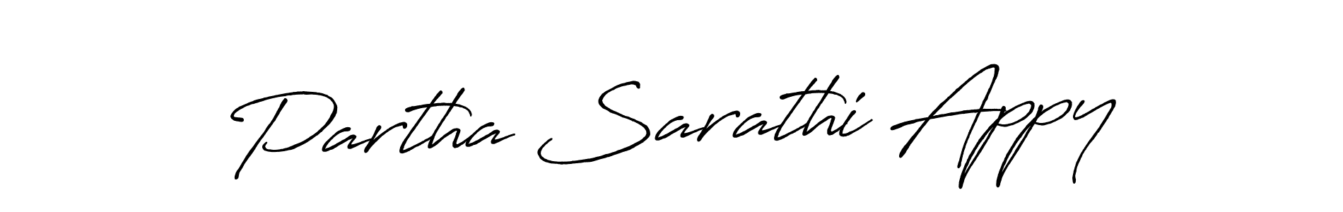 if you are searching for the best signature style for your name Partha Sarathi Appy. so please give up your signature search. here we have designed multiple signature styles  using Antro_Vectra_Bolder. Partha Sarathi Appy signature style 7 images and pictures png