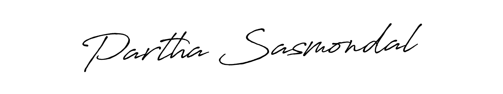 Create a beautiful signature design for name Partha Sasmondal. With this signature (Antro_Vectra_Bolder) fonts, you can make a handwritten signature for free. Partha Sasmondal signature style 7 images and pictures png