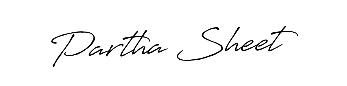 Create a beautiful signature design for name Partha Sheet. With this signature (Antro_Vectra_Bolder) fonts, you can make a handwritten signature for free. Partha Sheet signature style 7 images and pictures png