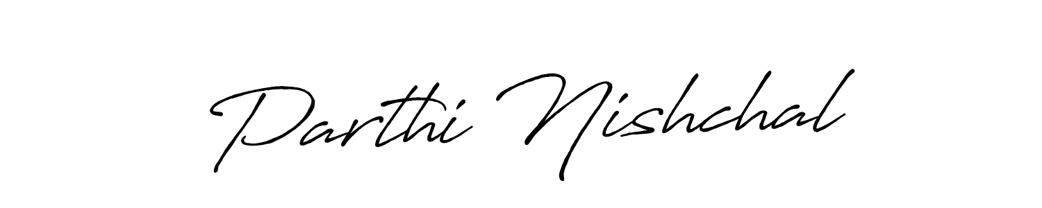 How to make Parthi Nishchal signature? Antro_Vectra_Bolder is a professional autograph style. Create handwritten signature for Parthi Nishchal name. Parthi Nishchal signature style 7 images and pictures png