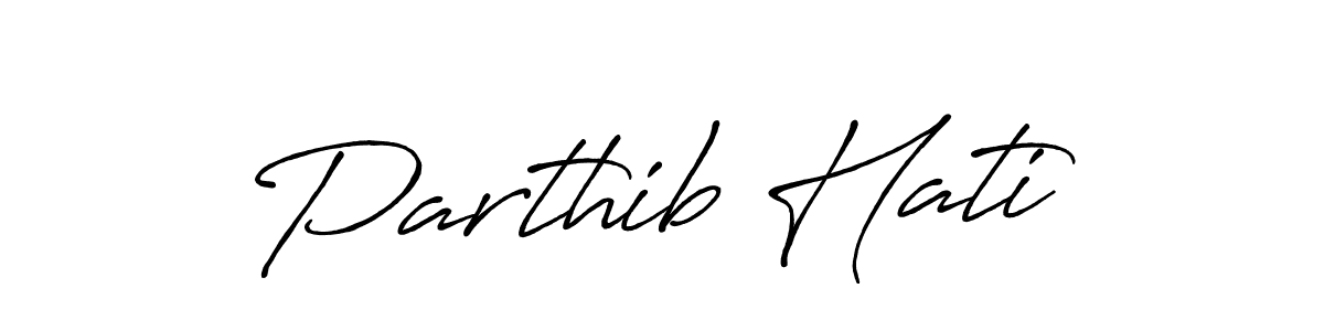 Make a beautiful signature design for name Parthib Hati. With this signature (Antro_Vectra_Bolder) style, you can create a handwritten signature for free. Parthib Hati signature style 7 images and pictures png