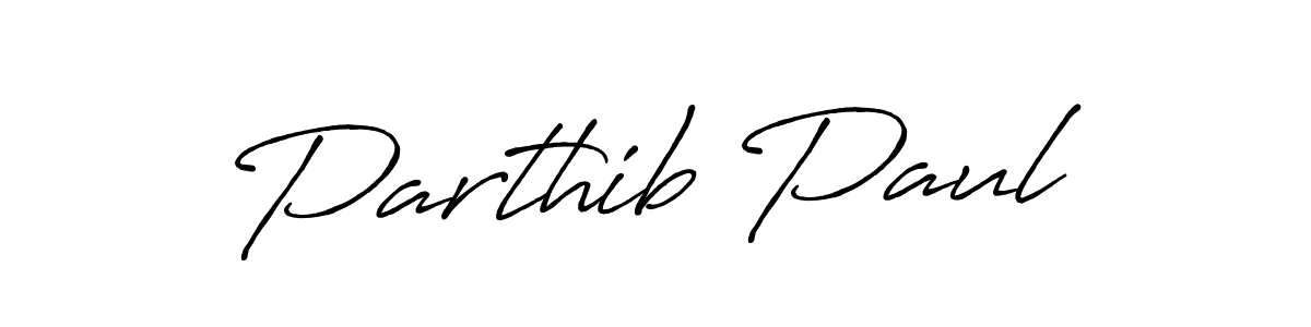 Use a signature maker to create a handwritten signature online. With this signature software, you can design (Antro_Vectra_Bolder) your own signature for name Parthib Paul. Parthib Paul signature style 7 images and pictures png