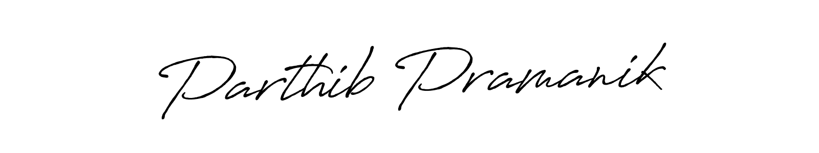 How to make Parthib Pramanik name signature. Use Antro_Vectra_Bolder style for creating short signs online. This is the latest handwritten sign. Parthib Pramanik signature style 7 images and pictures png