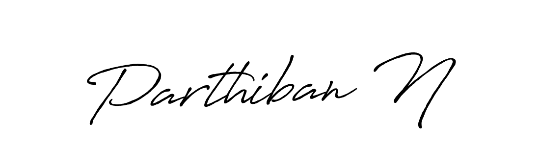 Also we have Parthiban N name is the best signature style. Create professional handwritten signature collection using Antro_Vectra_Bolder autograph style. Parthiban N signature style 7 images and pictures png