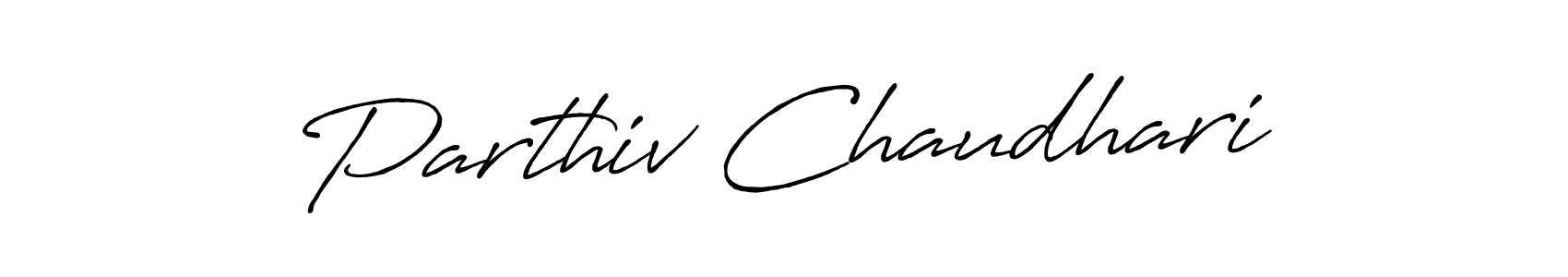 Make a beautiful signature design for name Parthiv Chaudhari. Use this online signature maker to create a handwritten signature for free. Parthiv Chaudhari signature style 7 images and pictures png
