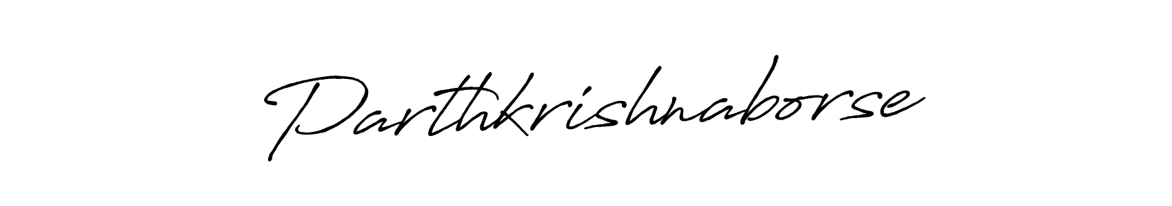 How to make Parthkrishnaborse name signature. Use Antro_Vectra_Bolder style for creating short signs online. This is the latest handwritten sign. Parthkrishnaborse signature style 7 images and pictures png