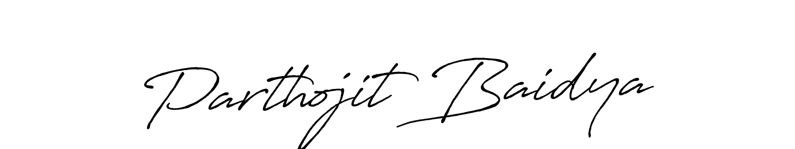 if you are searching for the best signature style for your name Parthojit Baidya. so please give up your signature search. here we have designed multiple signature styles  using Antro_Vectra_Bolder. Parthojit Baidya signature style 7 images and pictures png