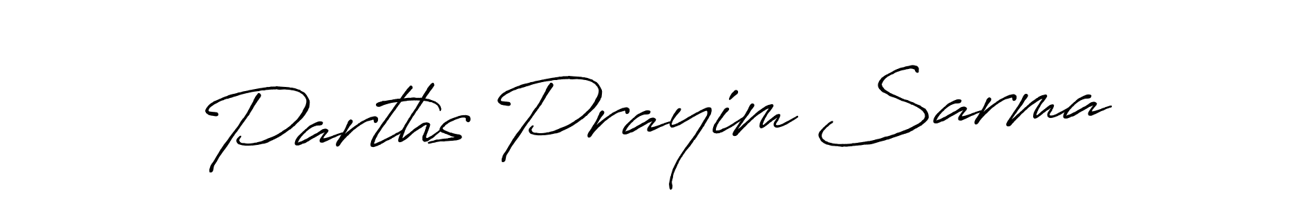 Make a beautiful signature design for name Parths Prayim Sarma. With this signature (Antro_Vectra_Bolder) style, you can create a handwritten signature for free. Parths Prayim Sarma signature style 7 images and pictures png