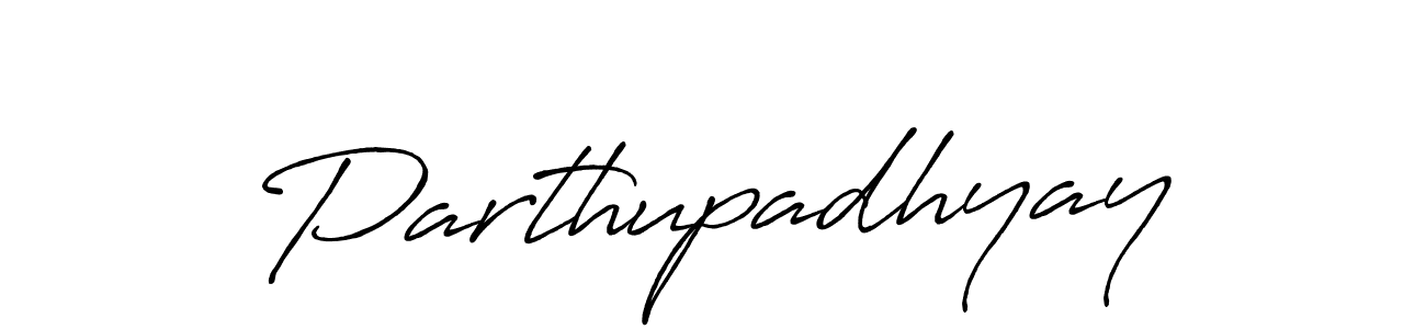 Make a beautiful signature design for name Parthupadhyay. With this signature (Antro_Vectra_Bolder) style, you can create a handwritten signature for free. Parthupadhyay signature style 7 images and pictures png