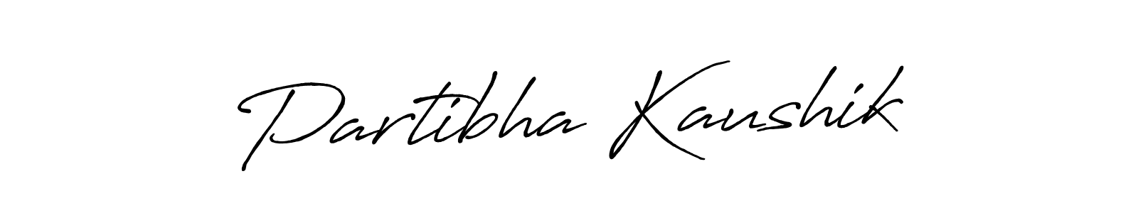 Use a signature maker to create a handwritten signature online. With this signature software, you can design (Antro_Vectra_Bolder) your own signature for name Partibha Kaushik. Partibha Kaushik signature style 7 images and pictures png