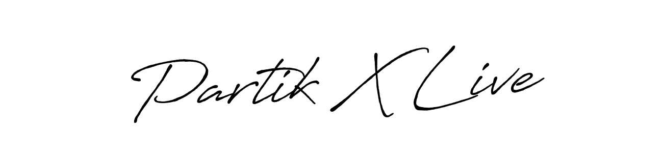 Make a beautiful signature design for name Partik X Live. Use this online signature maker to create a handwritten signature for free. Partik X Live signature style 7 images and pictures png