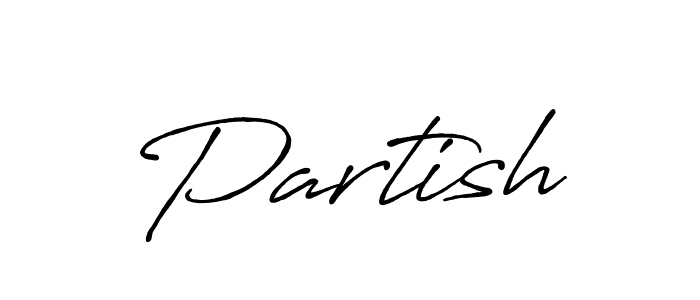 You should practise on your own different ways (Antro_Vectra_Bolder) to write your name (Partish) in signature. don't let someone else do it for you. Partish signature style 7 images and pictures png