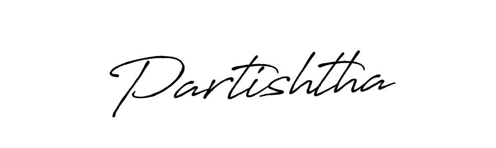 How to make Partishtha name signature. Use Antro_Vectra_Bolder style for creating short signs online. This is the latest handwritten sign. Partishtha signature style 7 images and pictures png