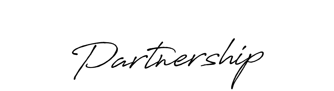 How to make Partnership signature? Antro_Vectra_Bolder is a professional autograph style. Create handwritten signature for Partnership name. Partnership signature style 7 images and pictures png