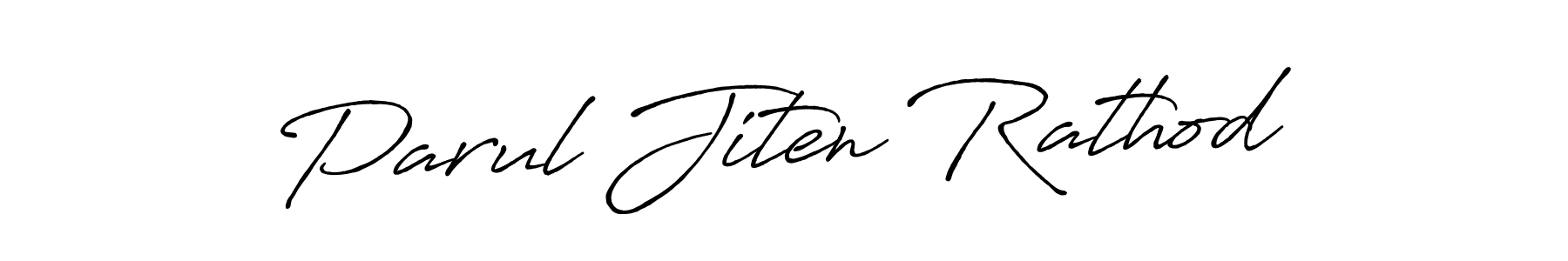 Use a signature maker to create a handwritten signature online. With this signature software, you can design (Antro_Vectra_Bolder) your own signature for name Parul Jiten Rathod. Parul Jiten Rathod signature style 7 images and pictures png