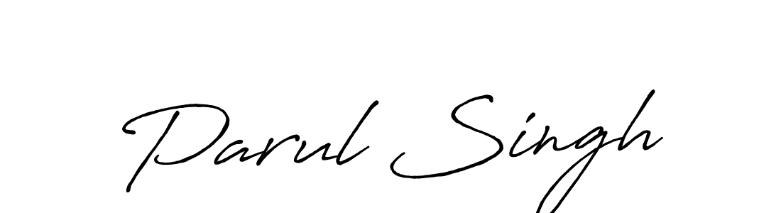 How to make Parul Singh signature? Antro_Vectra_Bolder is a professional autograph style. Create handwritten signature for Parul Singh name. Parul Singh signature style 7 images and pictures png