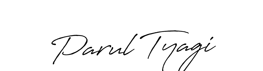 Use a signature maker to create a handwritten signature online. With this signature software, you can design (Antro_Vectra_Bolder) your own signature for name Parul Tyagi. Parul Tyagi signature style 7 images and pictures png